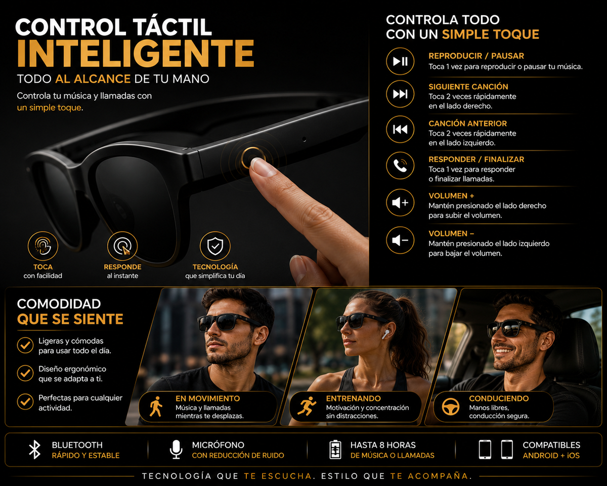 Gafas Bluetooth Smart
