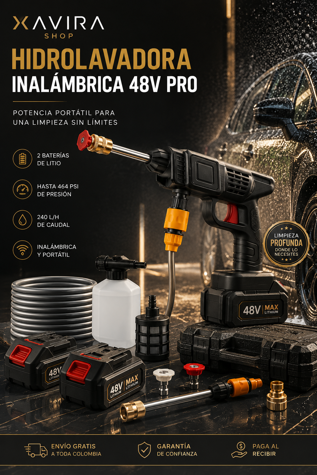 Hidrolavadora Inalámbrica 48V Pro