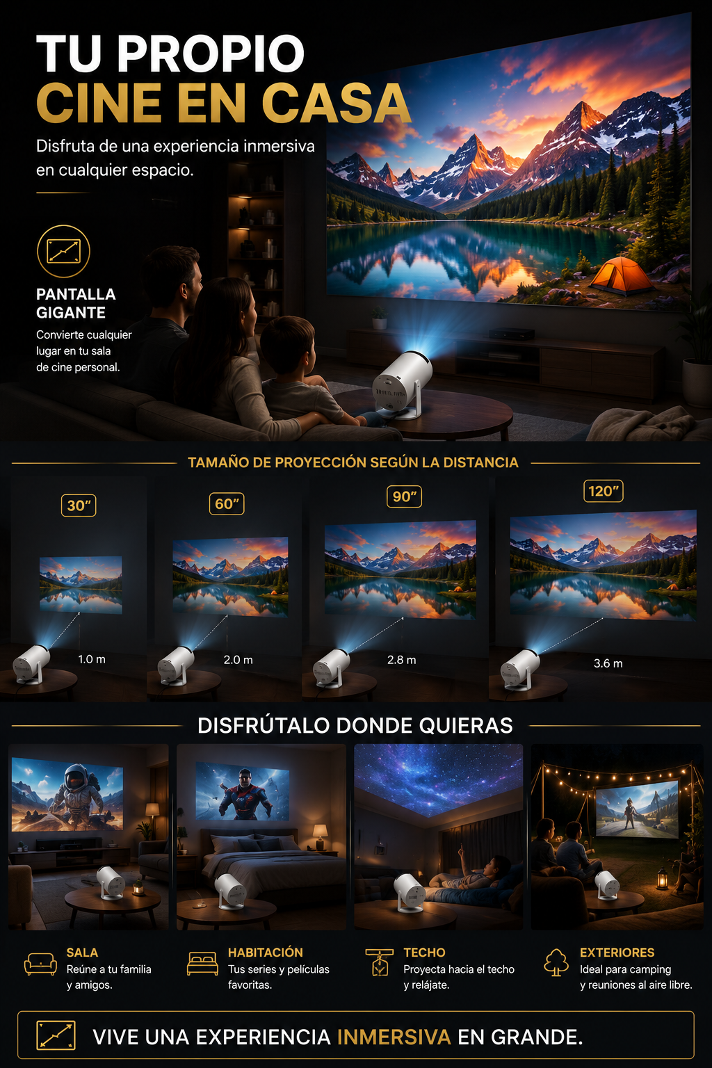 Proyector Portátil HY300 Pro 4K