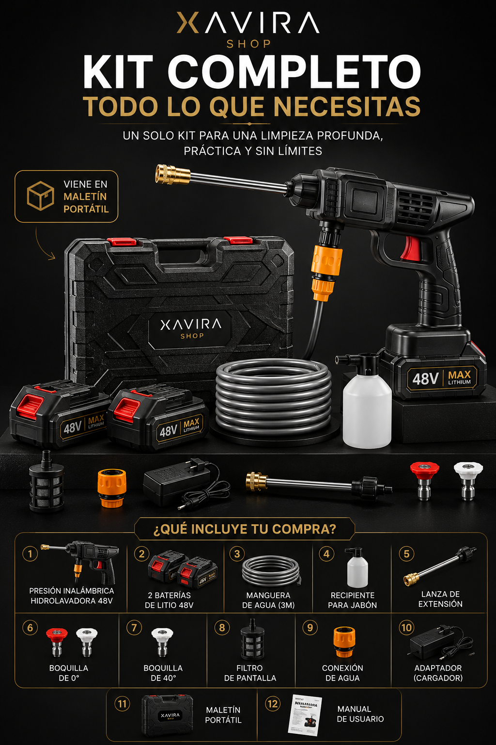 Hidrolavadora Inalámbrica 48V Pro