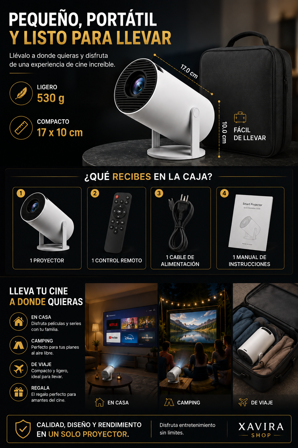 Proyector Portátil HY300 Pro 4K