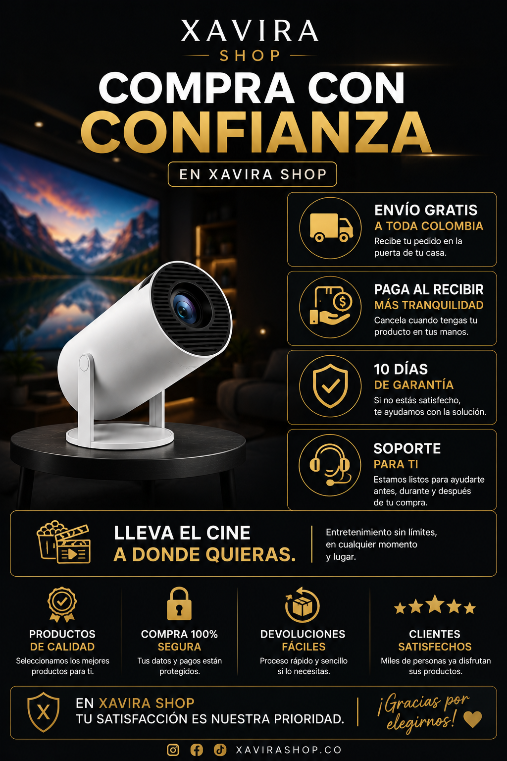 Proyector Portátil HY300 Pro 4K