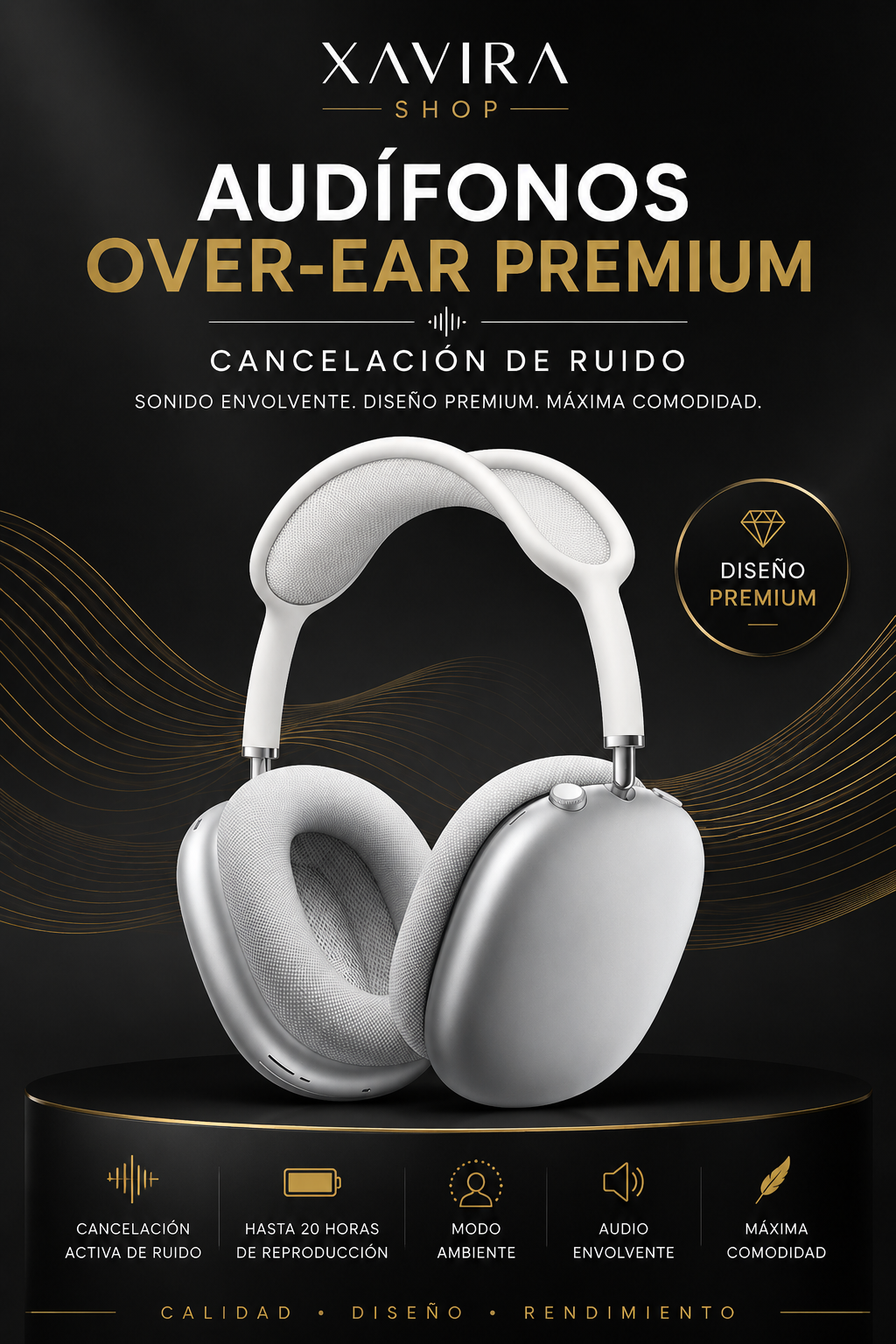 Audífonos Over-Ear Premium con ANC