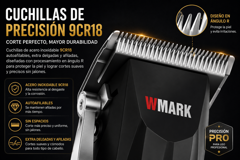 Máquina Cortadora de Pelo WMARK 7200 RPM con Pantalla LED