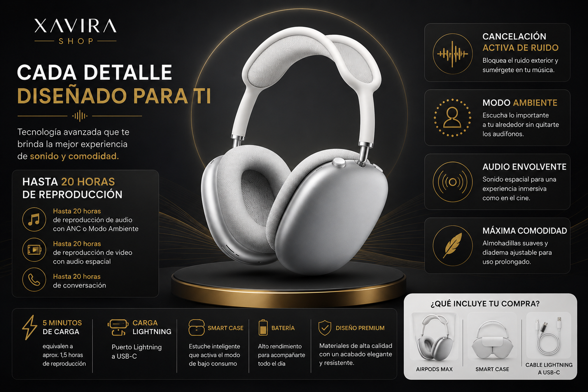 Audífonos Over-Ear Premium con ANC