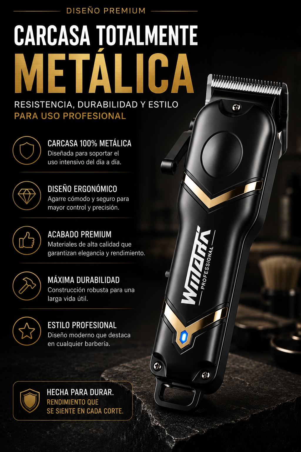 Máquina Cortadora de Pelo Profesional WMARK 7000 RPM